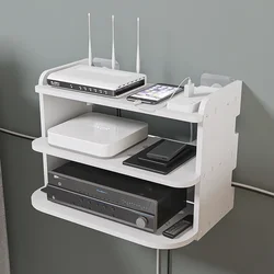 Wall Mount Storage TV Box Router Shelf Set-Top  Bracket Holder Mini PC DVD Player Stand Rack Aluminum 2/3 Layer Space WF