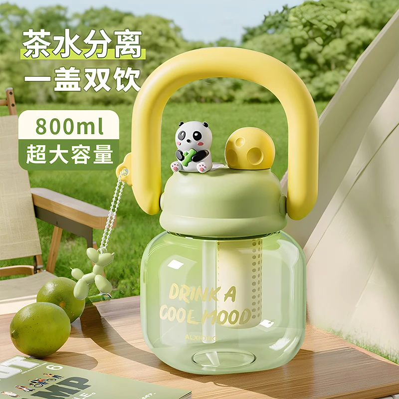 

2025 New High Beauty Straw Plastic Portable Cup for Girls' School Use