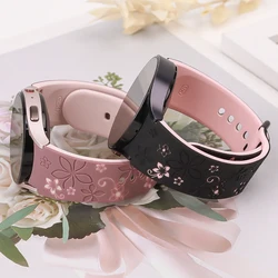 Engraved Silicone Straps for Samsung Galaxy Watch 7 FE/6 4 Classic/5 Pro No Gaps Sport Bracelet correa Galaxy Watch 7 Band 40mm