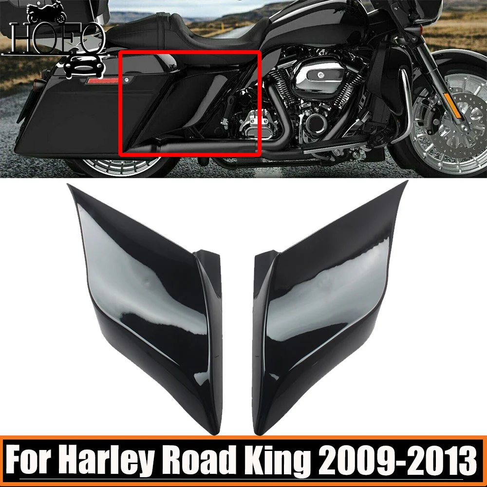 Motorcycle Black Extended Stretched Side Covers For Harley Road King FLHR FLHRXS Electra Glide Street Glide Road Glide FLHTK