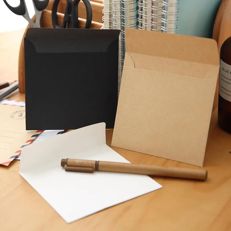 Mini sobres de papel en blanco de colores para fiesta de boda, tarjetas de felicitación, cubierta de regalo, sobre de felicitación de Año Nuevo, 10