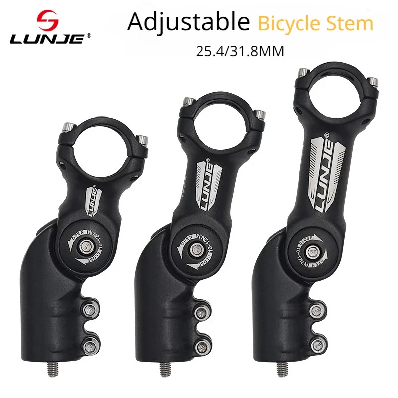 Adjustable Angle Handlebar Riser Aluminum Alloy Bicycle Stem Extension Adapter 3D forging MBT 25.4/31.8mm Bike Parts