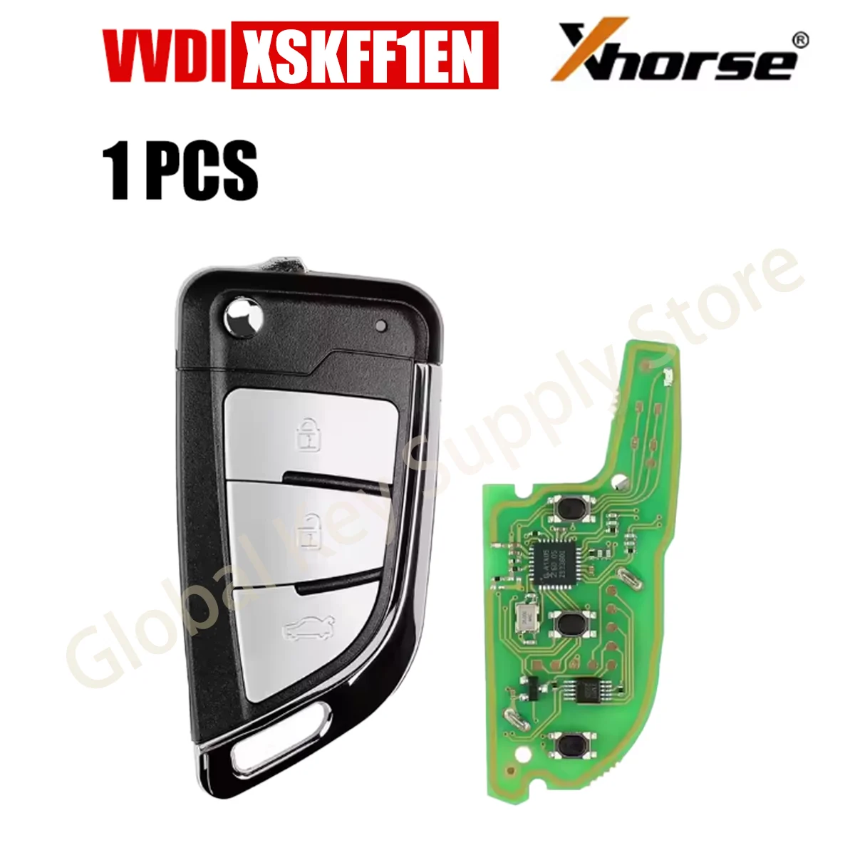 Xhorse XSKFF1EN Smart key Knife Style 3 Button Universal for VVDI2 VVDI Key Tool
