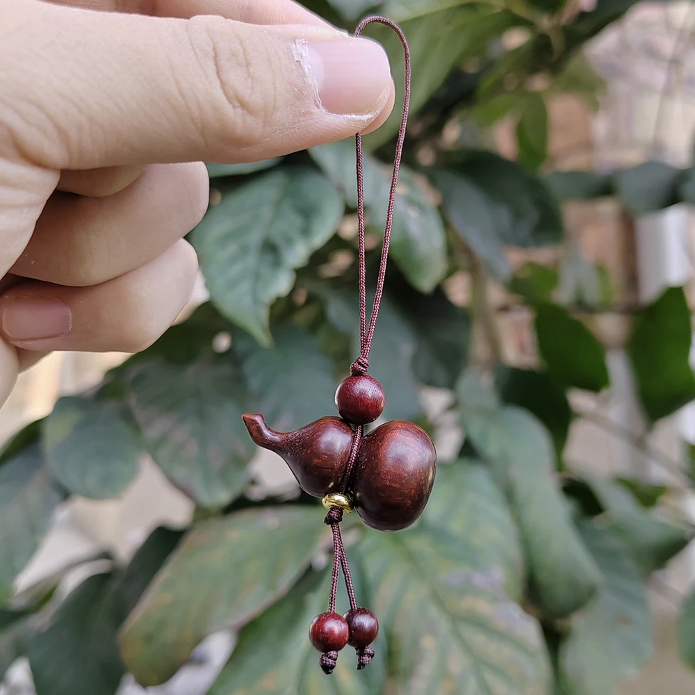 1 Pc Wooden Gourd Pendant, Hand-Carved, Chinese Style, Minimalist Style, Suitable for Halloween Decorations, Holiday Decorations, Housewarming Gifts, Indoor Decorations, Bedroom Hangings, Centerpiece Decorations, Birthday Gifts, Study Room Hangings