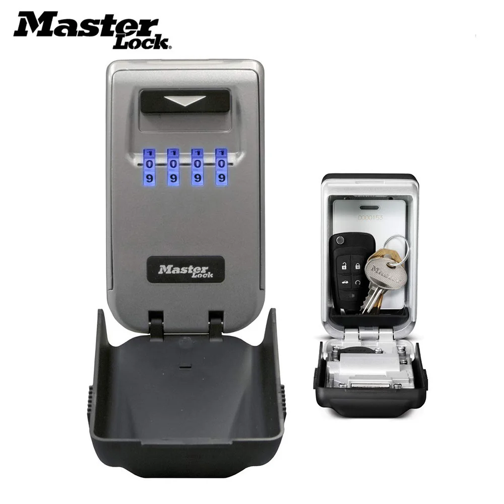 5425D Smart Safe Storage Lock Box Security Key Lock Box 10000 Code Types Wall Mounted for Outdoor Real Estate Sales Car Keys