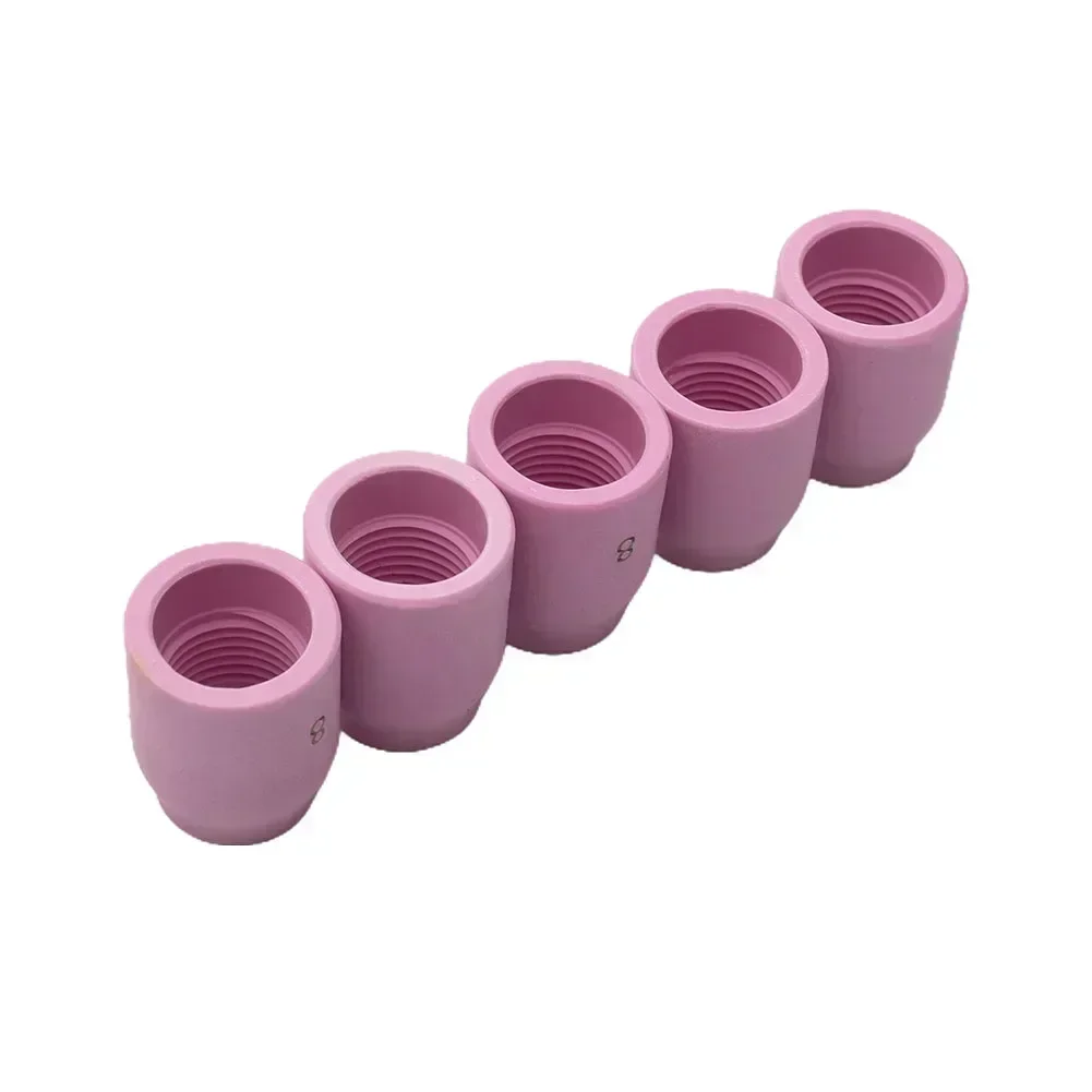 25.5mm Nozzle Gas Lens Cups 5pcs Accessories Alumina Ceramic For WP-9/20/25/17/18/26 TIG Welding Torch Pink Set Brand New