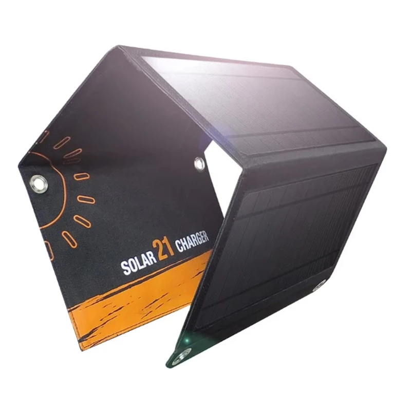 

Foldable solar charger is a mobile phone power station