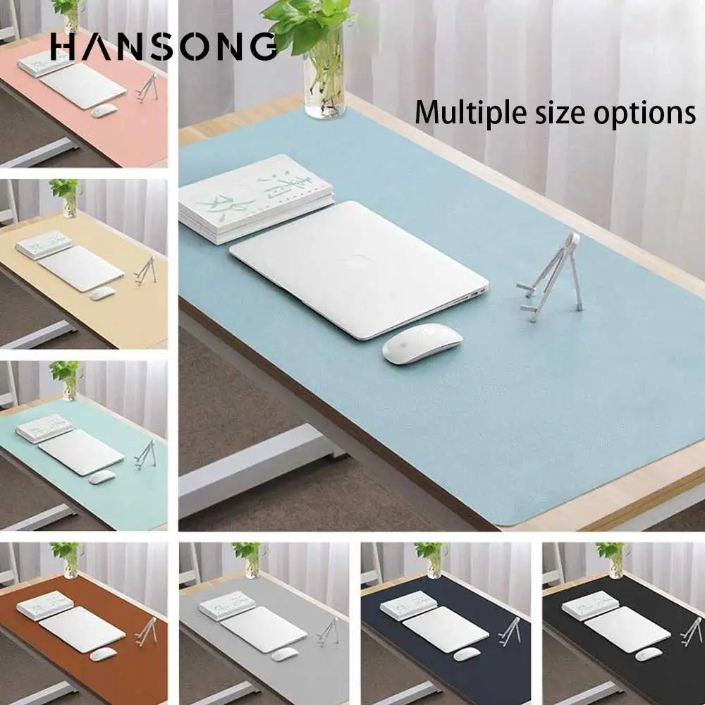 Large Size Office Desk Protector Mat PU Leather Waterproof Mouse Pad Desktop Keyboard Desk Pad Gaming Mousepad PC Accessories