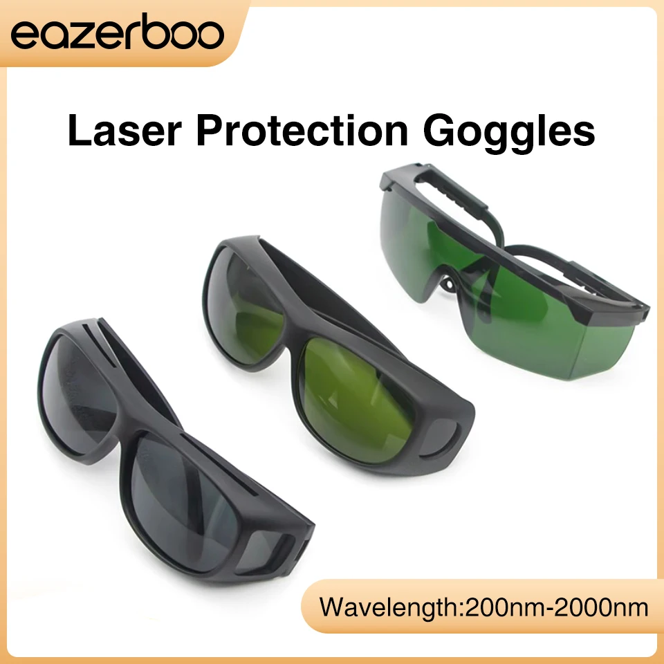 EAZERBOO Laser Protective Goggles 190-690nm OD5 Laser Welding Cutting Protection Safety Goggles 1064nm Infrared UV 200-2000nm