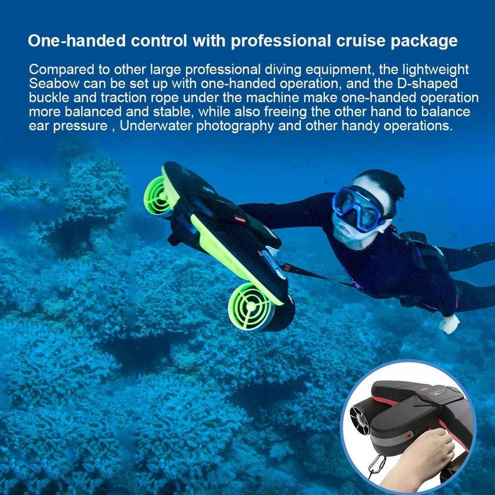 Underwater Scooter Underwater Thruster Diving Booster Underwater Shooting Drone Diving Equipment Handheld Water Propeller