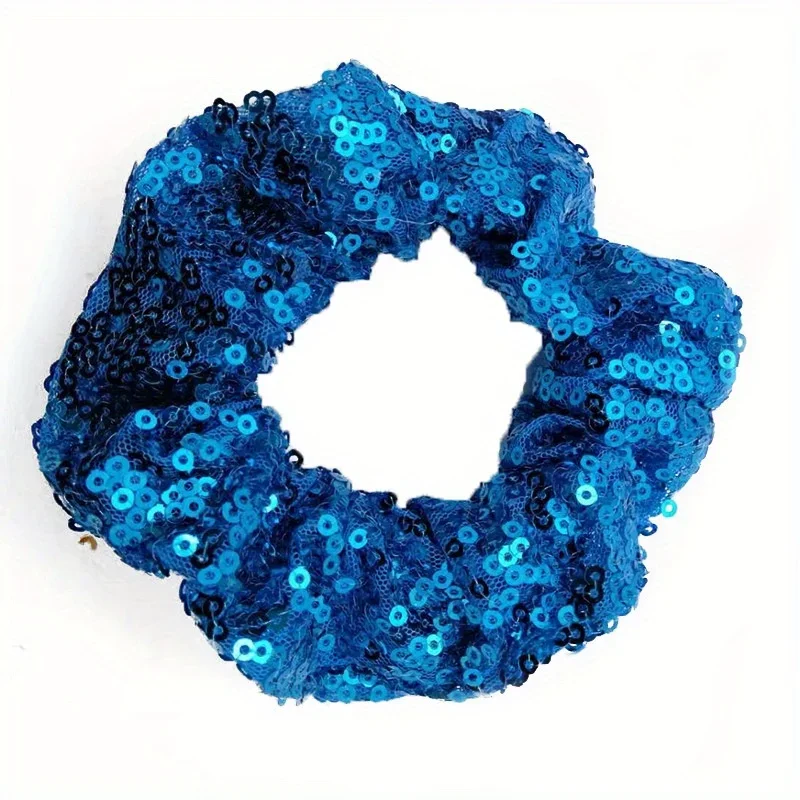 

1pc Scrunchies in Large Size Shinny Bling Hair Accessories Furling Girl Colors Sequins Elastic Hair Bands Glitters Hair