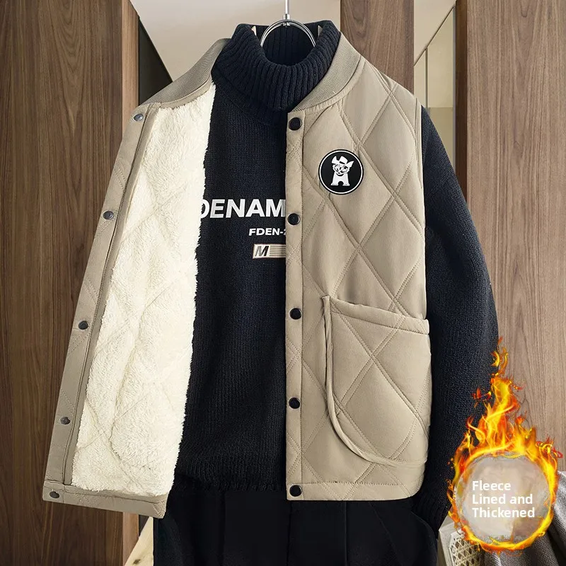 سترة داخلية دافئة مبطنة بالصوف للفتيان المراهقين، ضرورية للزي المدرسي، مناسبة لطلاب المدارس الثانوية في الخريف والشتاء، مصنوع... #3