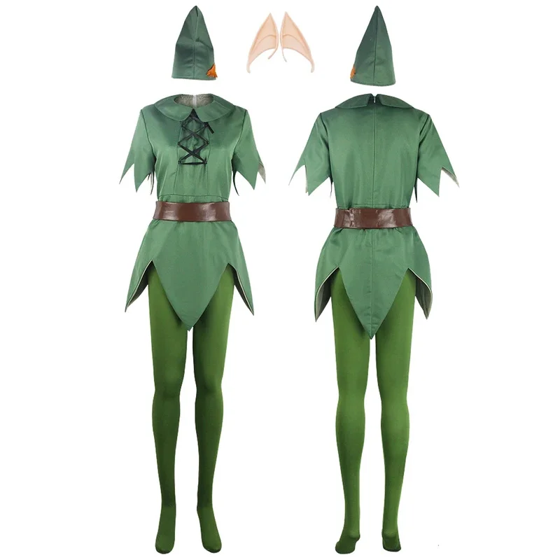 

Фэнтези Зеленый Эльф Косплей Женщины Фантазия Мультфильм Питер Косплей Пан Костюм Маскировка Взрослых Женщин Хэллоуин Карнавальная Вечеринка Ткань