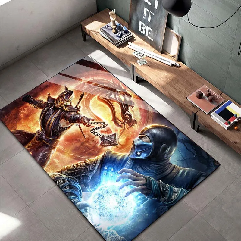 15 Sizes Mortal-Kombat Game Carpet Kids Carpet Living Room Bedroom Rugs Anti-Slip Floor Mat Photography Props Carpet Home Decor