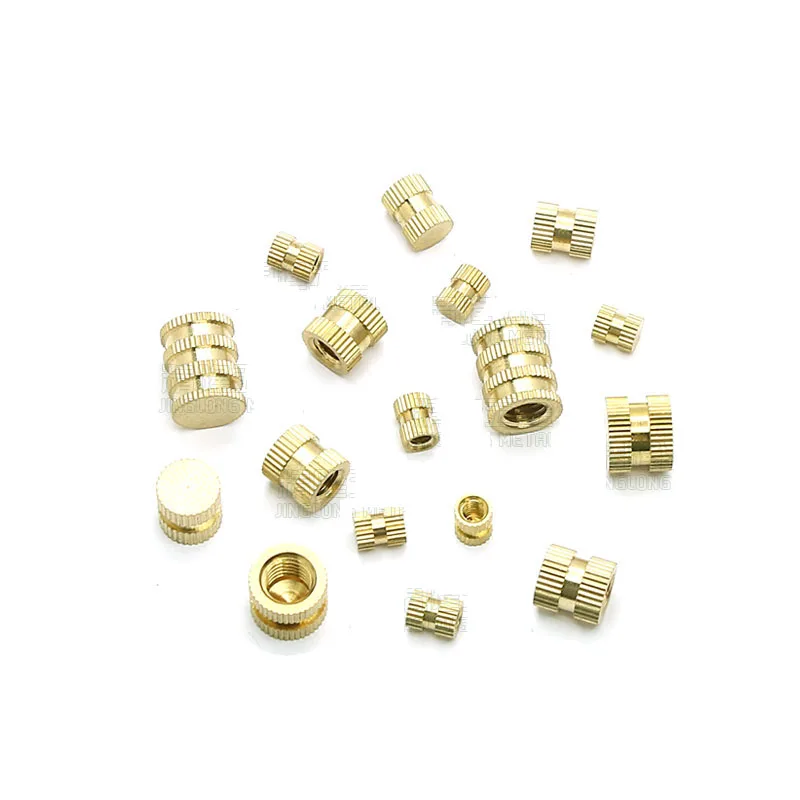 Blind Hole Knurled Nut M2 M4 Copper Alloy Embedded Copper Nut Injection Molding Copper Nut Straight Reticulated Injection Nut