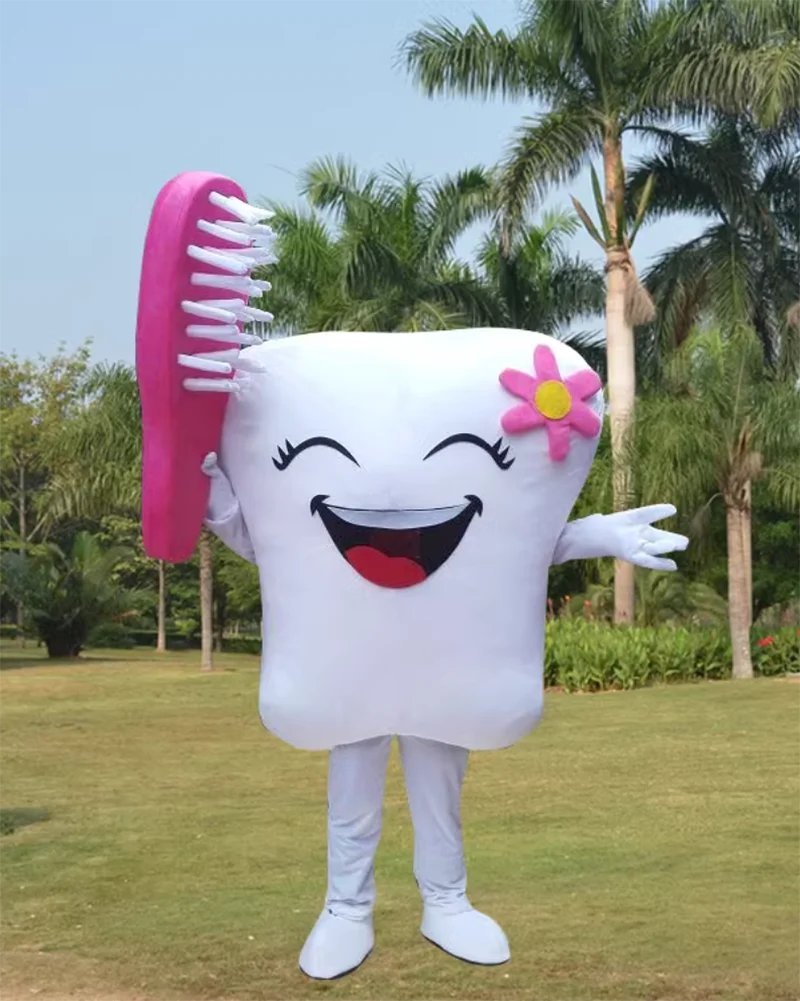 Cosplay Dental Mascot Costume Oral Dental Propaganda Walking Performance Doll Dress Holiday Party Props Adult Size