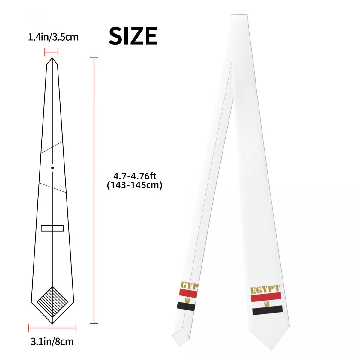 Египетский галстук для мужчин, шелковый полиэстер, 8 см, галстуки, костюмы для вечеринок, галстук, повседневный галстук Gravatas