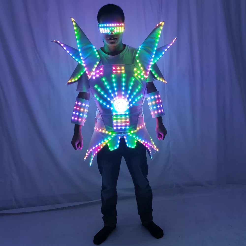 Full Color LED Robot Suit Technology Futuristic Stage Performance Catwalk Stage Dance Event Evening For DJ Bars Party Music Show