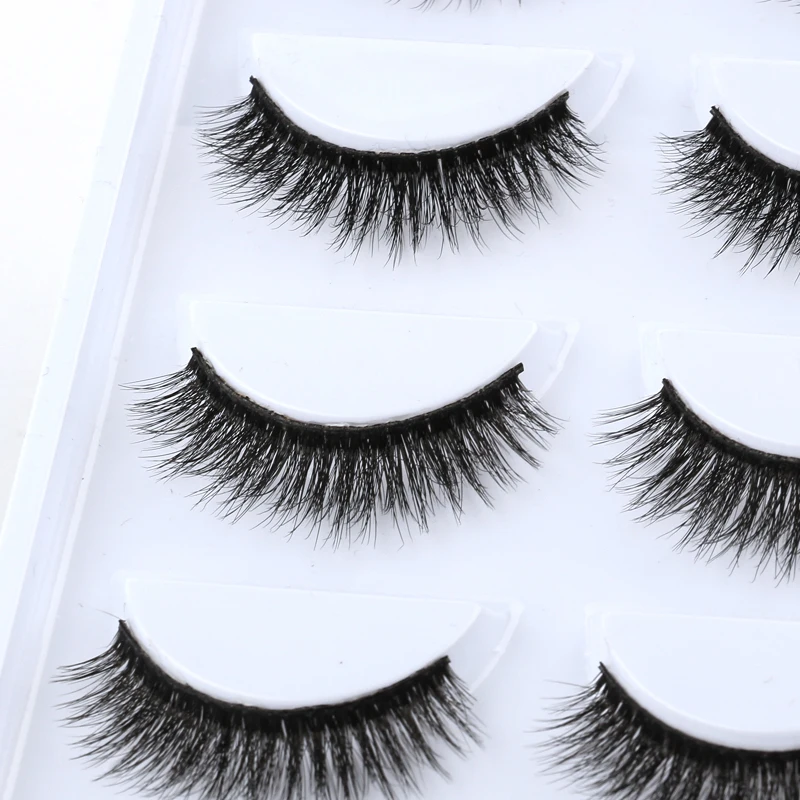 3/5 Pairs 3D Faux Mink Lashes Fluffy Full Thick False Eyelashes Makeup Natural Long Fake Eyelash Extension Make up Handmade Lash