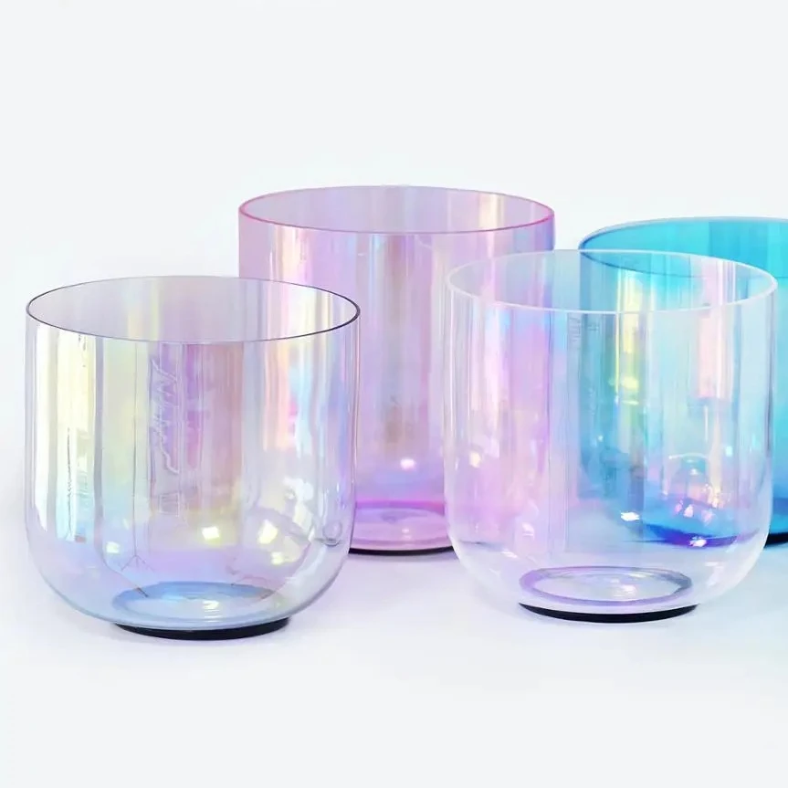 Star Linkup 6 Inch A Note Clear Cosmic Light Quartz Crystal Singing Bowl with Matching Mallet, Sound Healing Percussion Instrument for Yoga Sound Bath Meditation Stress Relief Chakra Balancing Energy Cleansing Spiritual Therapy Gift