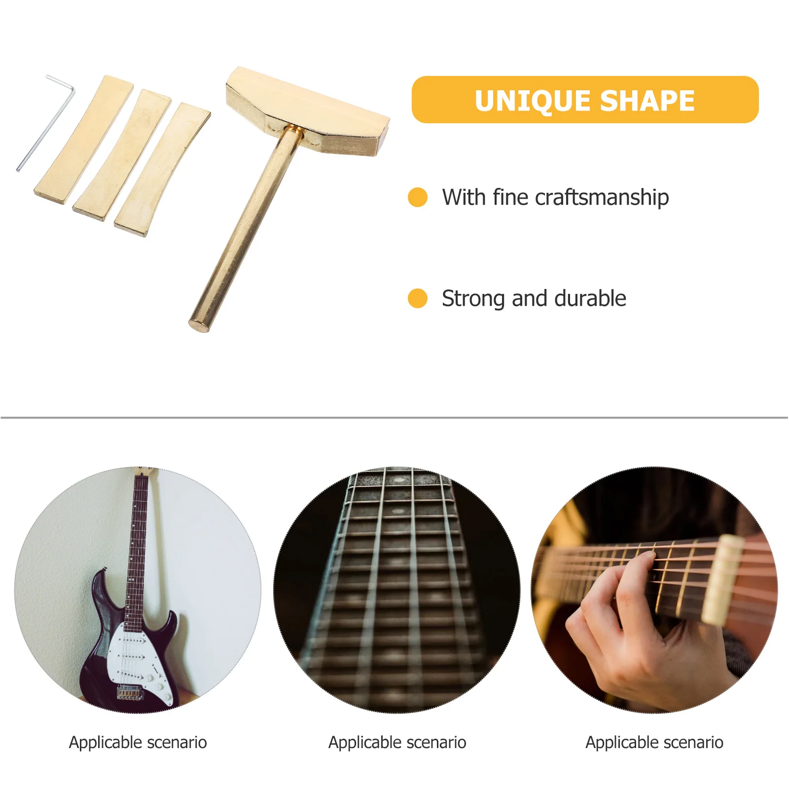 

Alloy Guitar Fret Press Set Luthier Repair Tool Kit for Fret Wire Installation Fretting Hammer Wrench Bass Maintenance