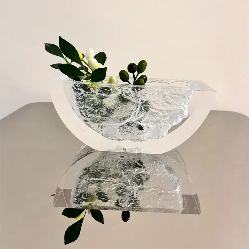 Elegant Acrylic Crystal Vase Holder for Wedding Table Centerpiece Party Home Decor Ornament Clear Geometric Stand Decoration