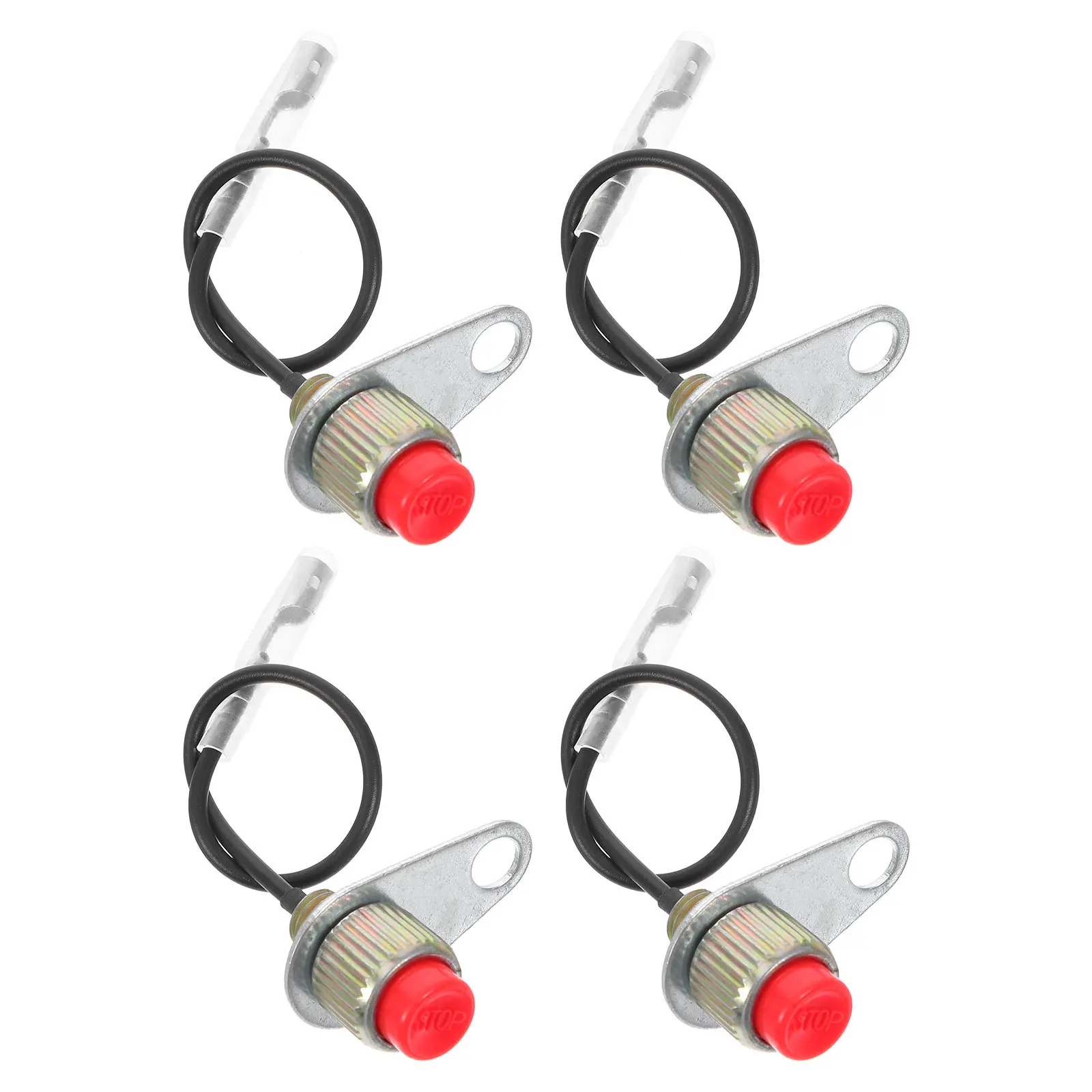 

4Pcs Lawn Mower on Off Stop Switch Compact Protective Control for Garden Trimmer Replacement Part Easy Maintenance Safe Use