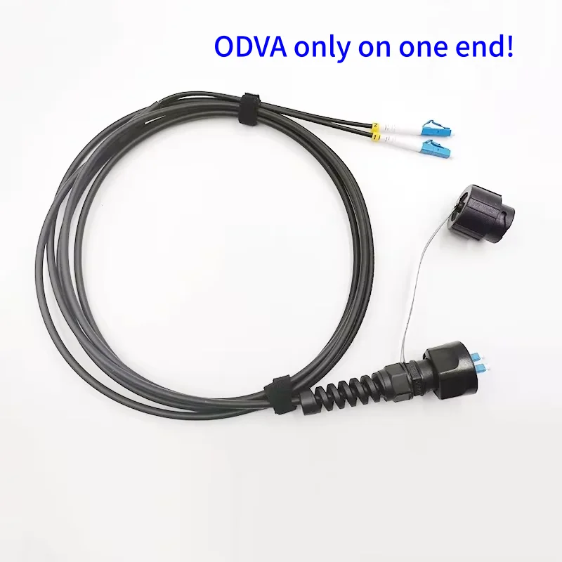 Cable de conexión blindado 2C monomodo OM3 LC-LC 10M-50M ODVA-LC LC conector impermeable 5mm DX TPU puente de fibra óptica 2 núcleos 30M 20m