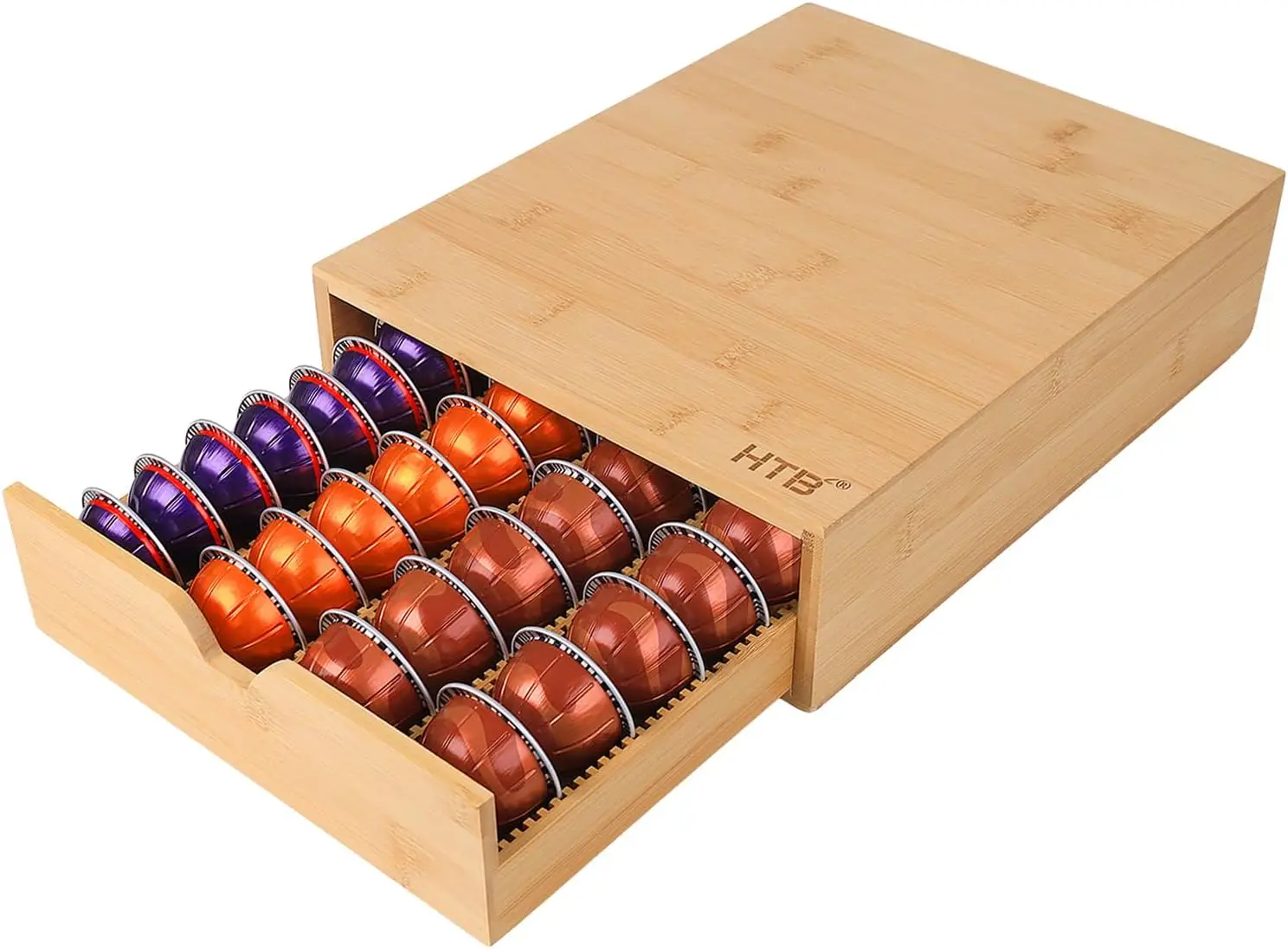 

Coffee Pods Storage Drawer for Organizing Nespresso Capsules, Can Be Used In Coffee Station, Kitchen, Home, Office, Holds 40