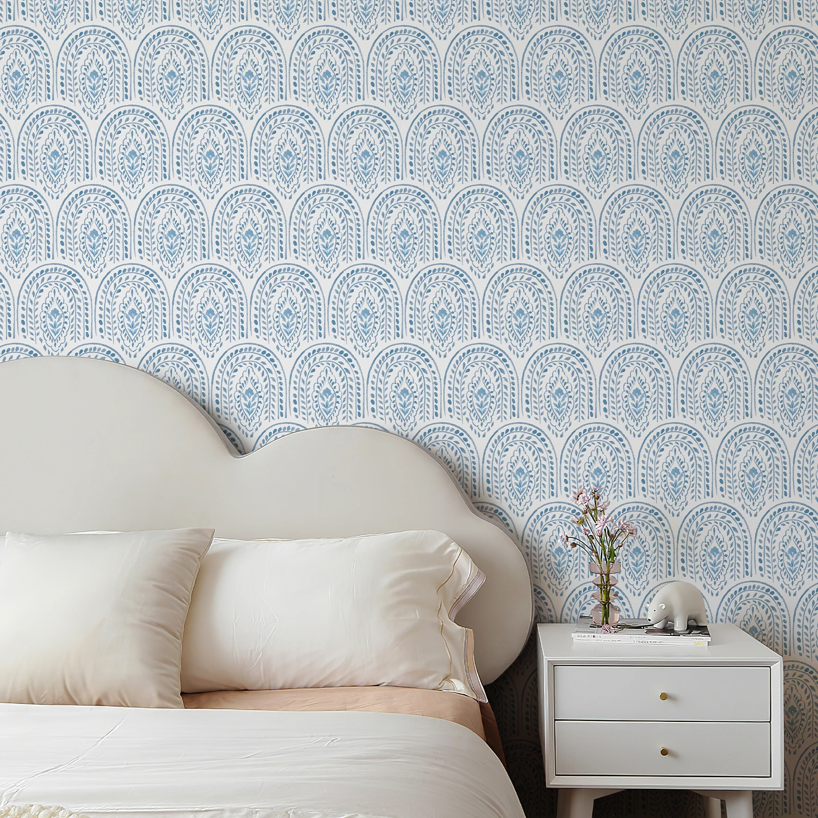 

Синие самоклеящиеся обои с веткой шелковицы, водостойкие и маслостойкие наклейки для декора стен, наклейки для мебельного шкафа