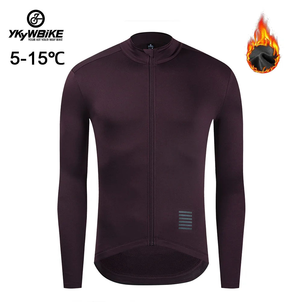 Ykyw Herren Pro Herbst Winter Langarm Thermo Fleece Jacke MTB Mann Rad trikot Fahrrad hemden Outdoor Fahrrad Kleidung Mantel – Detail 22