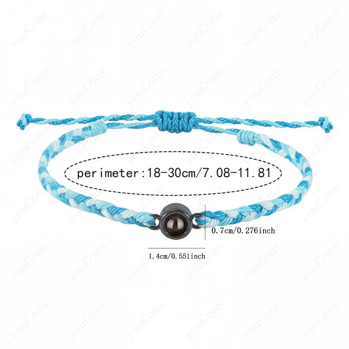 Custom Color Photo Projection Woven Three Color Hand Rope Exquisite Unisex Valentine's Day Mother's Day Anniversary Gift Popular view 4