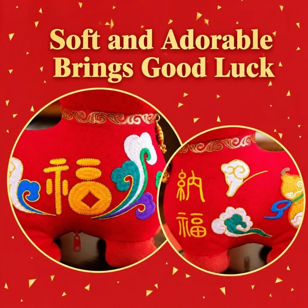 13/20cm Zodiac Sheep Plush Doll New Year Mascot Chinese Style Plush Mascot Doll Cartoon Soft Goat Plush Doll Home Decoration