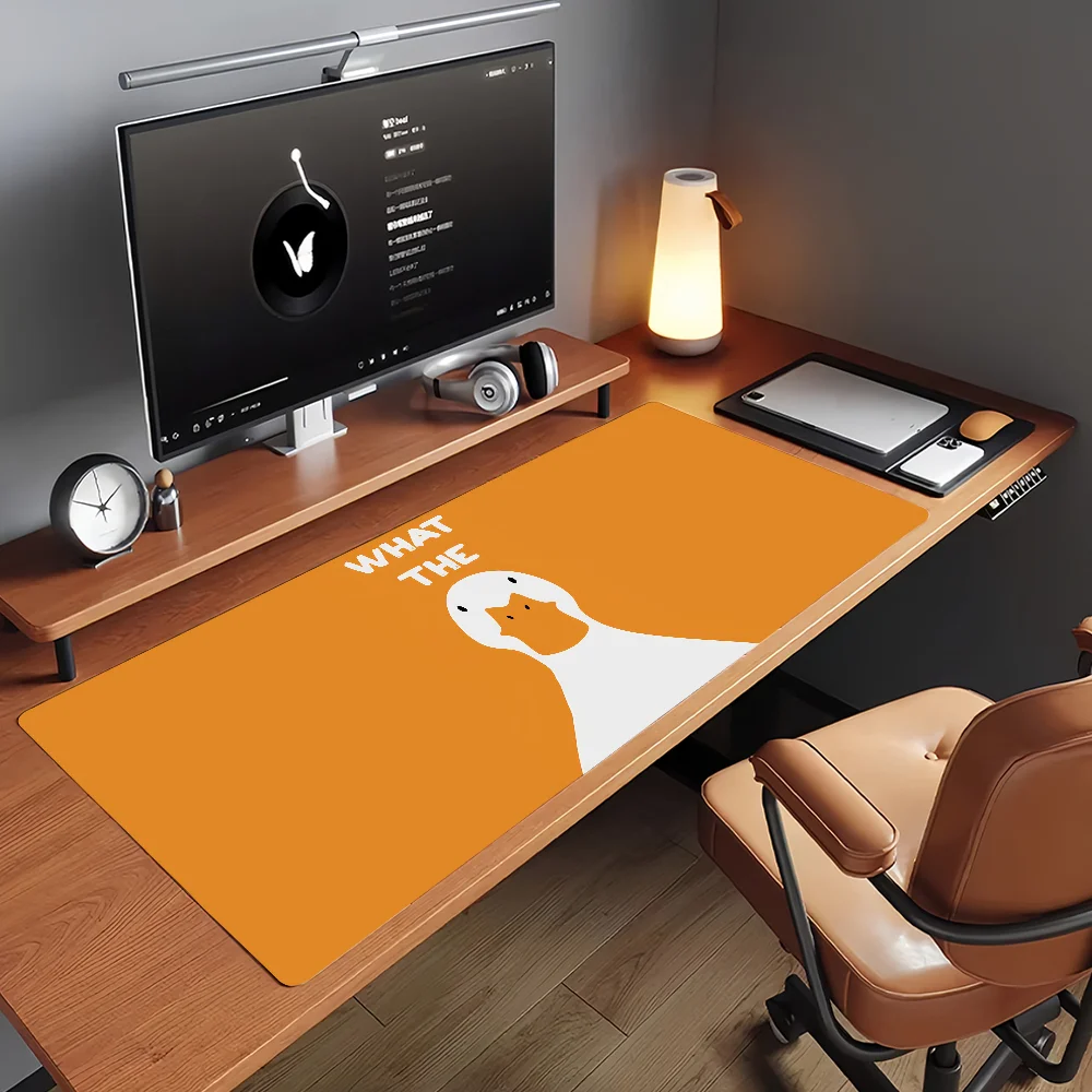 Cartoon What the Duck Mouse Pad Non-slip Rubber Gamer Balance Computer Mat Decoracion Deskmat Laptop Office Large