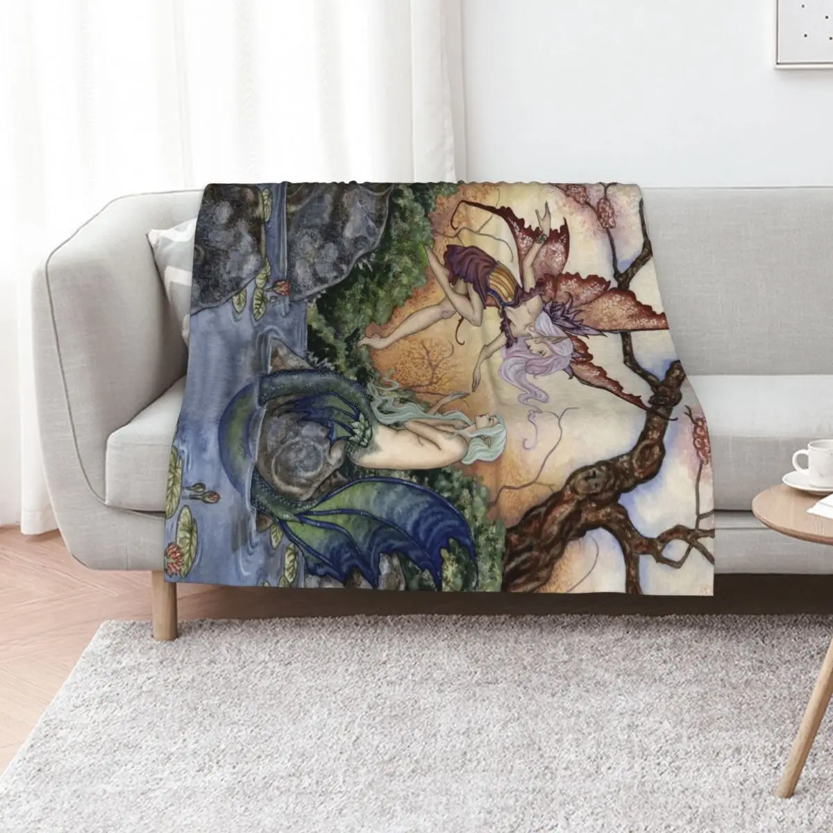 

The Introduction Throw Blanket Thermal Stuffeds Moving Plaid on the sofa Blankets