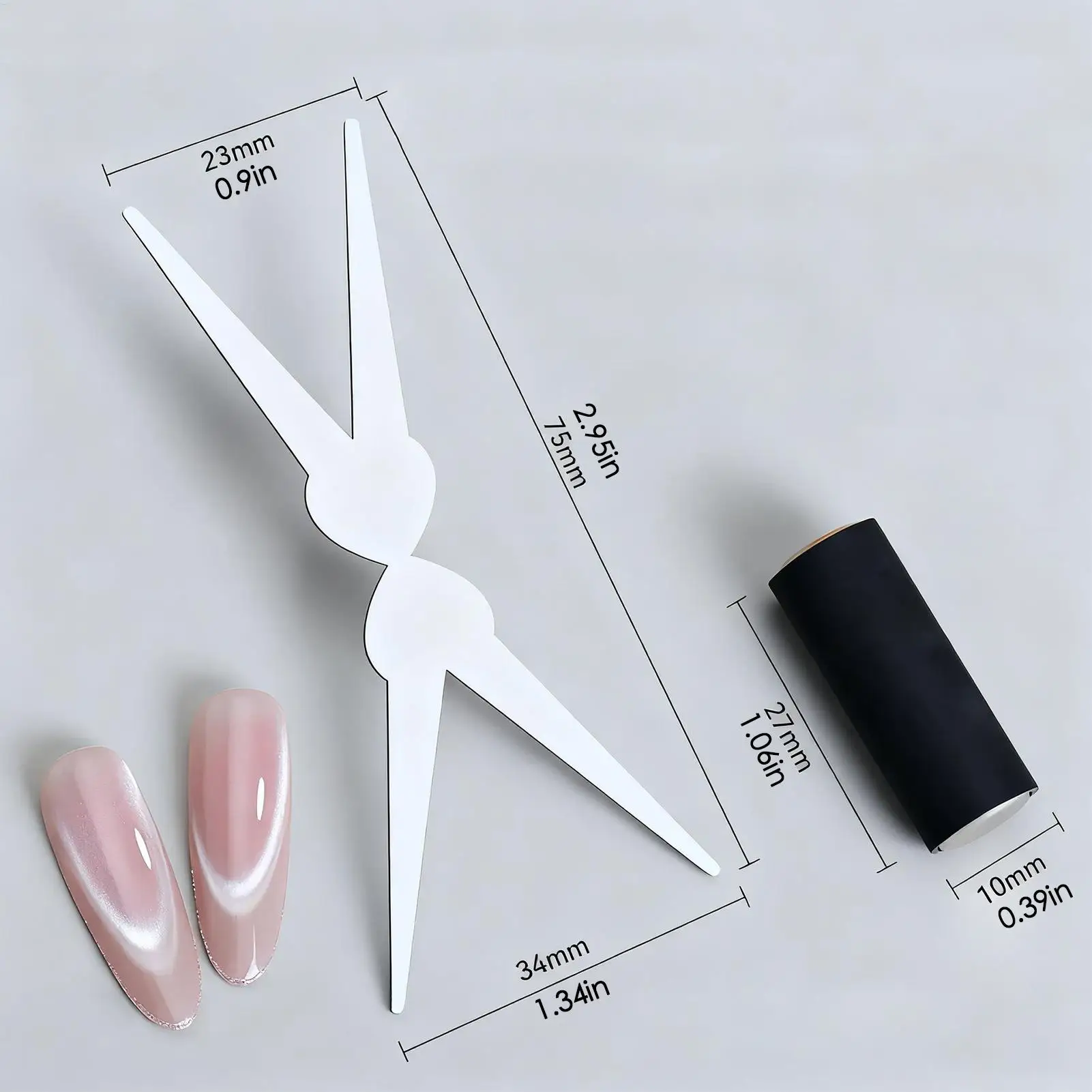 Nail Polish Magnet Scratch-resistant Double-head Nail Tool Manicure Magnetic Tool for Wedding Salon Studio Party Home Beginners