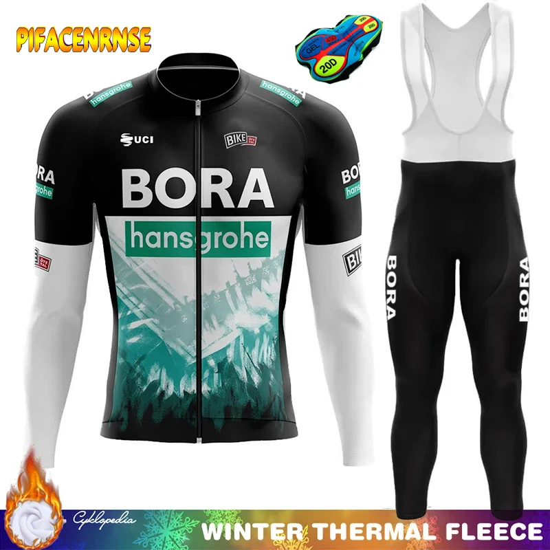 

Man Cycling Maillot Winter Fleece Jersey BORA Triathlon Thermal Outfit 2026 Men's Shirt Uniform Suit Clothing Bicycles Sets