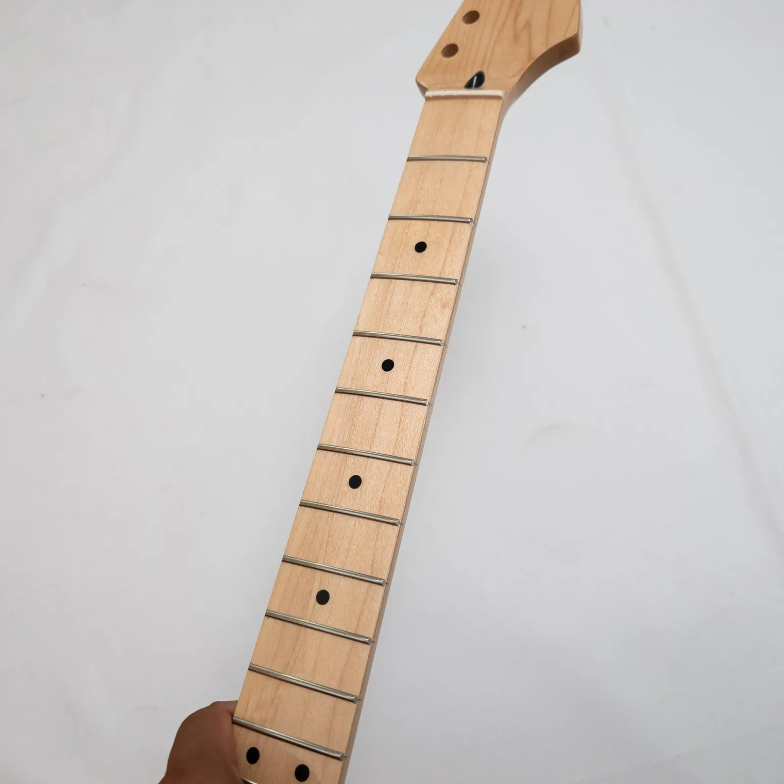 25.5 Inch Maple Guitar Neck Maple Fingerboard 22 Medium Jumbo Frets Modern C Bone Nut Matte Finish