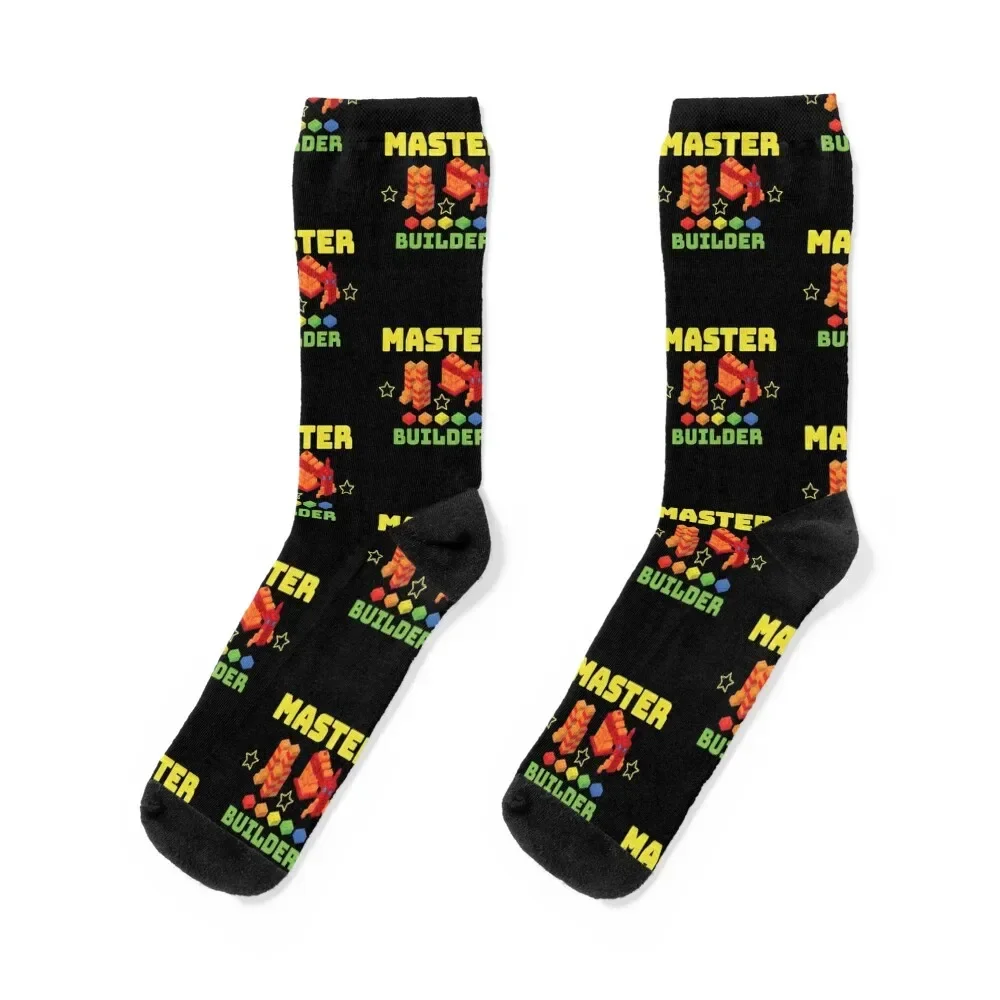 

Master Builder - Building Block Toy Fun Brick Engineer Socks gym FASHION sheer Men's Socks Women's