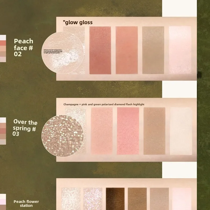 Maquiagem girlcult tudo em um paleta facial multifuncional blush iluminador contorno & bronzer pó & creme para brilho impecável