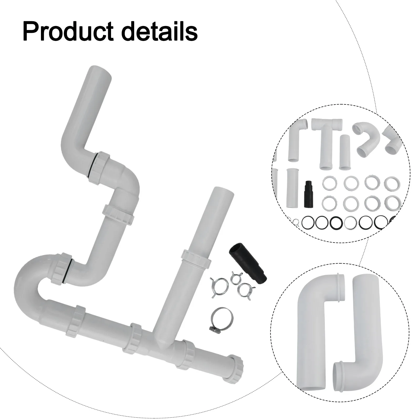 

Home Improvement As Shown Double Sink Waste Drain Garbage Disposal Connector Easy Installation Efficient Waste Management