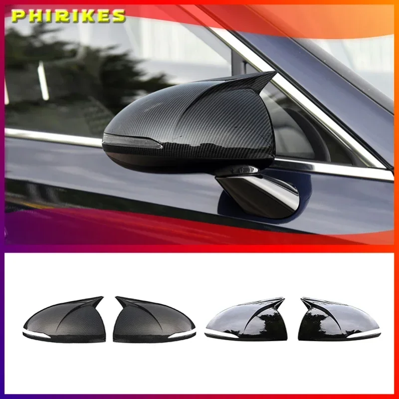 

Carbon Fiber Side Wing Mirror Rearview Mirror Cover Shell Cap Housing Replace for Hyundai Sonata DN8 2020 2021