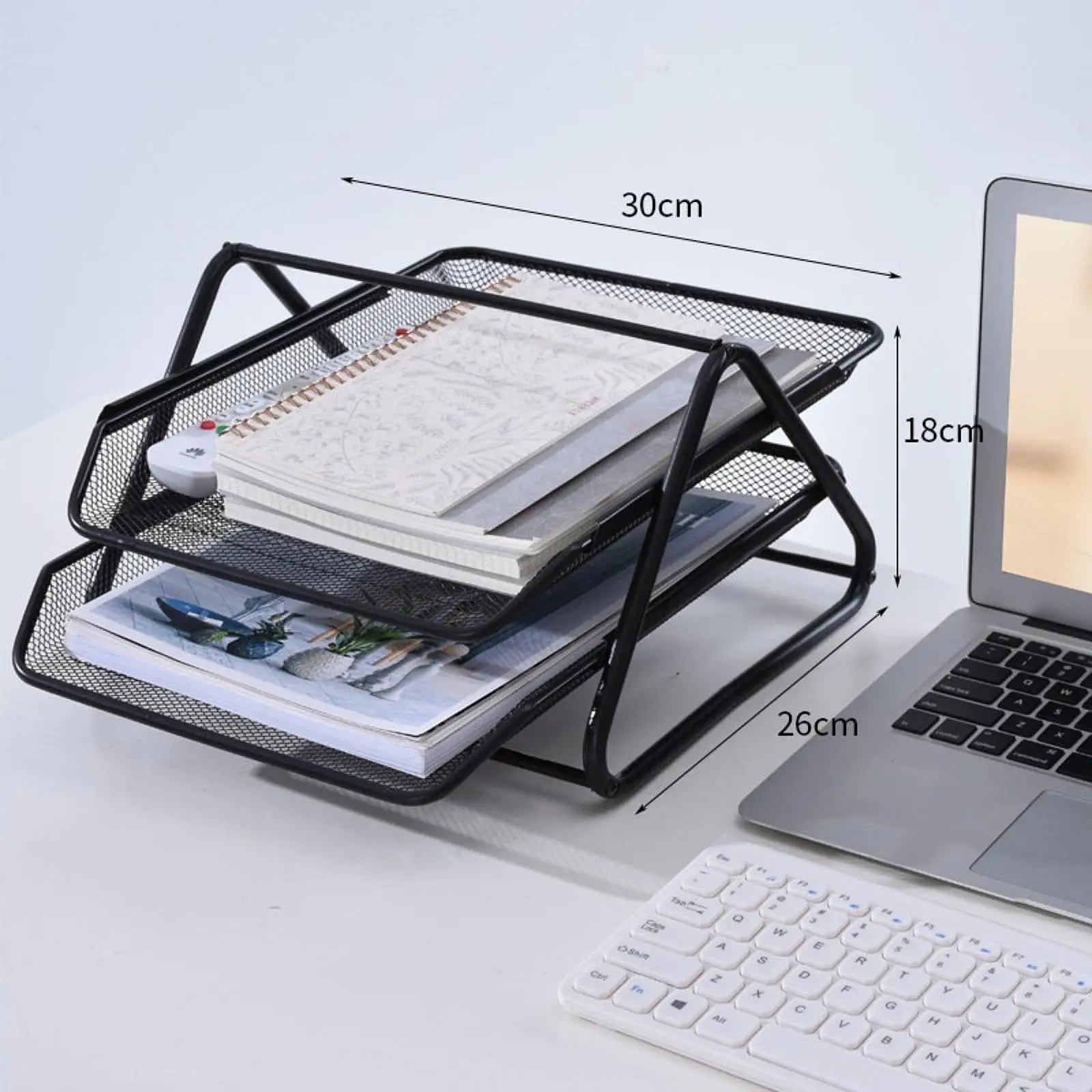 Metal File Sorter Organizer for Desk Tidy Office Supplies Sturdy Bookshelf