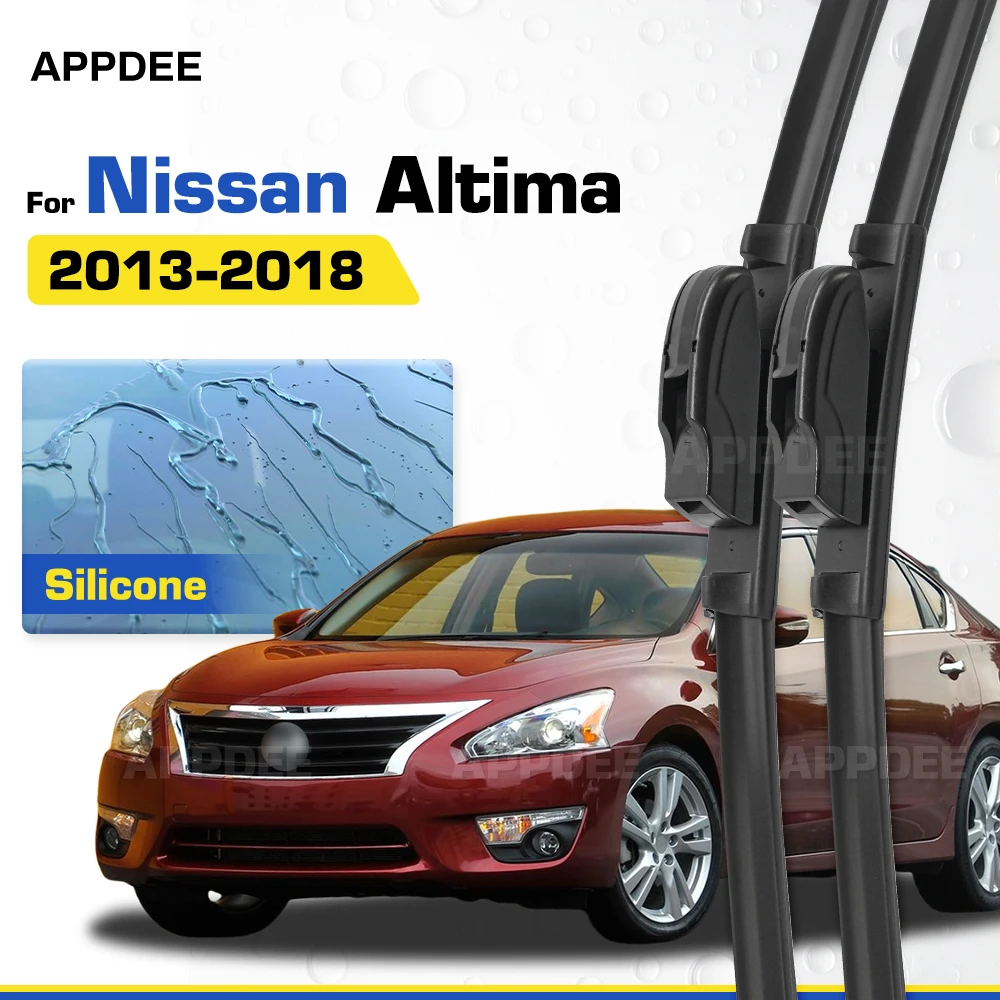 

Silicone & Rubber LHD&RHD Front Wiper Blades Set For Nissan Altima 2013-2018 Coated Windshield Windscreen Window Brushes