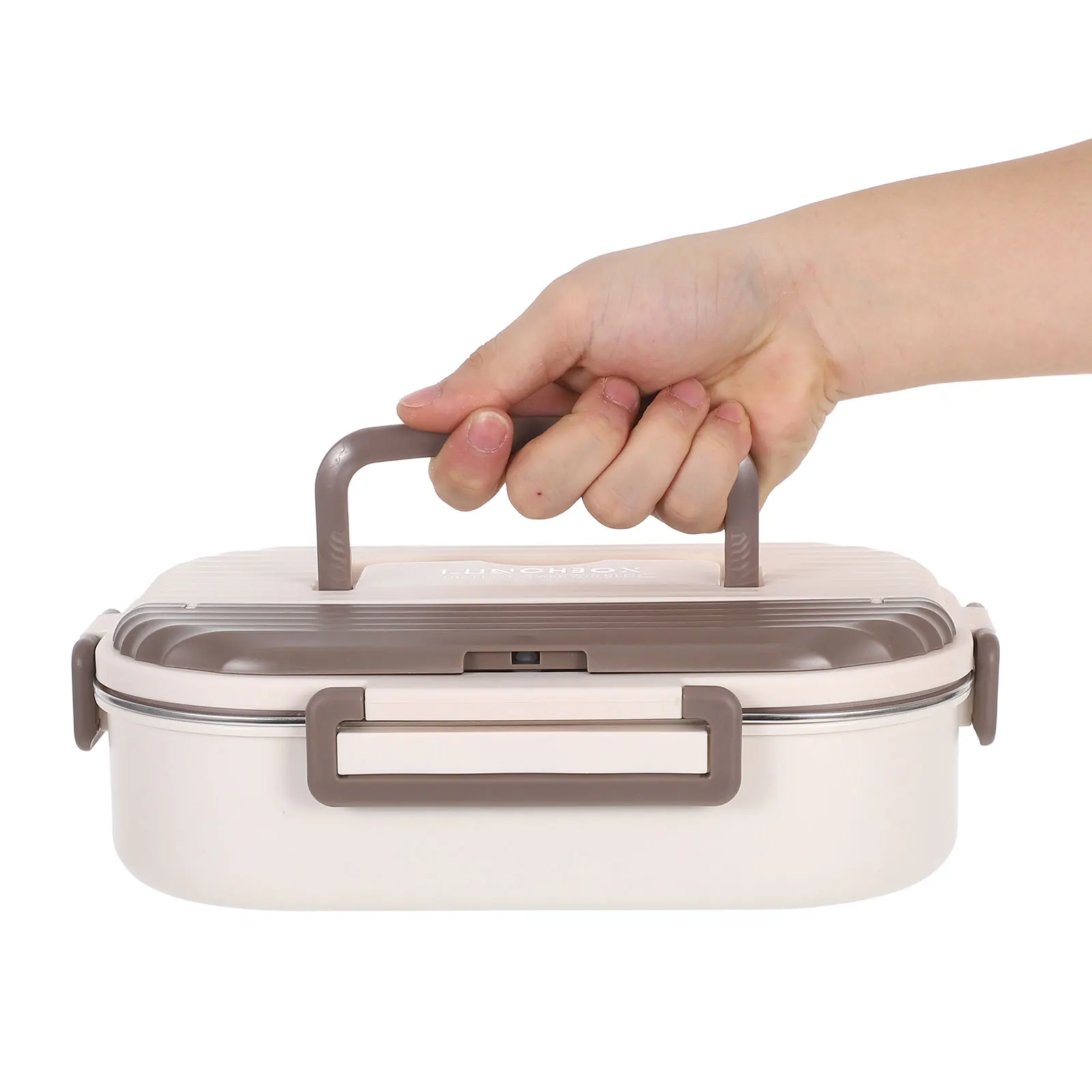 

5-Compartment Stainless Steel Bento Lunch Box Leakproof Double Layered Food Container Microwave Dishwasher Safe For Work