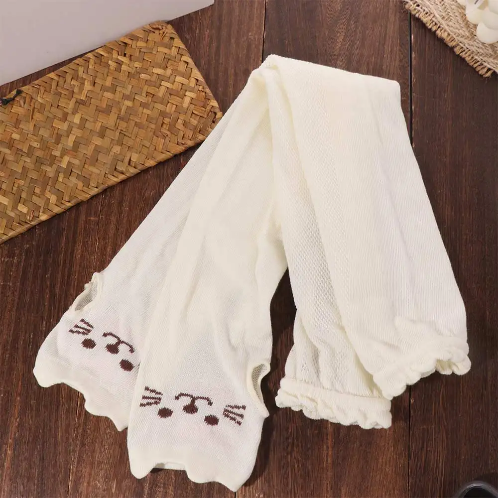 Mangas de brazo con forma de pata de gatito sin dedos, cubierta fina transpirable para brazo con garra de gato, protección UV, manga de gato de algodón JK