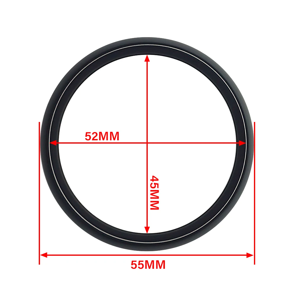 New Universal Silver or Black Stainless Steel Bezel For 52mm 85mm Gauge Meter