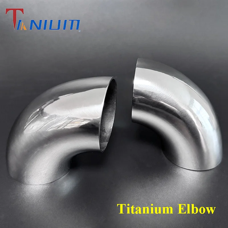 60-76mm 45Degree Titanium Pipe Fitting Weld Elbows GR1 Titanium Bend for Car