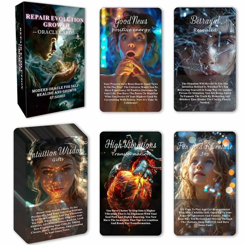 12x7 cm Healing Oracle Cards Deck, Oracle Cards Set Card Game No Manual