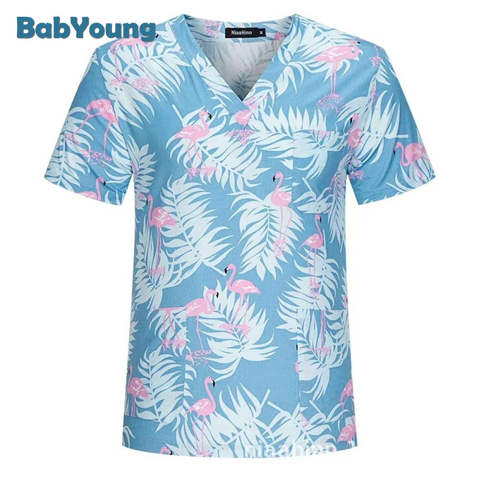 Animal Printing Working Scrubs Tops Pet Grooming Uniforms Cartoon Beauty Salon Work Clothing Veterinaria Pet Beauty Uniform